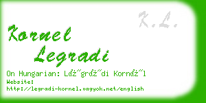 kornel legradi business card